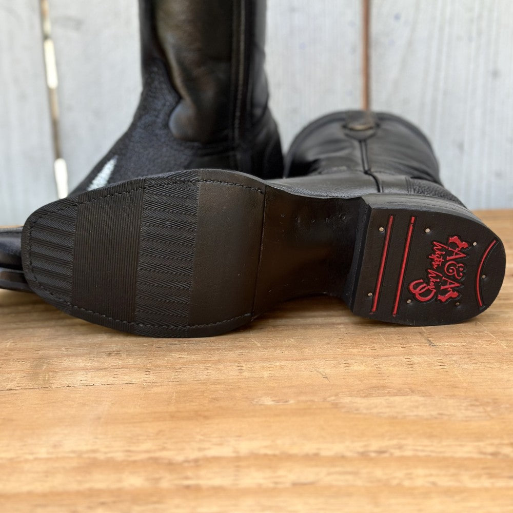 DA-Fresno Mantarraya Imitación Negro - Botas Vaqueras Exoticas para Hombre (4)