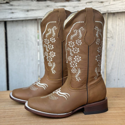 DA-Rosario Tan Women's Cowgirl Boots Mexican Western Boots