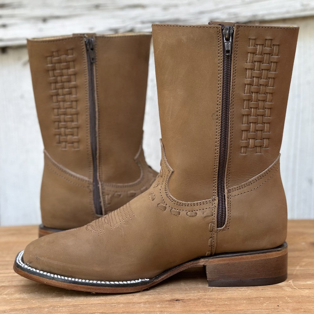 DB-Bota con Cierre Color Tan - Botas Vaqueras para Hombre (4)