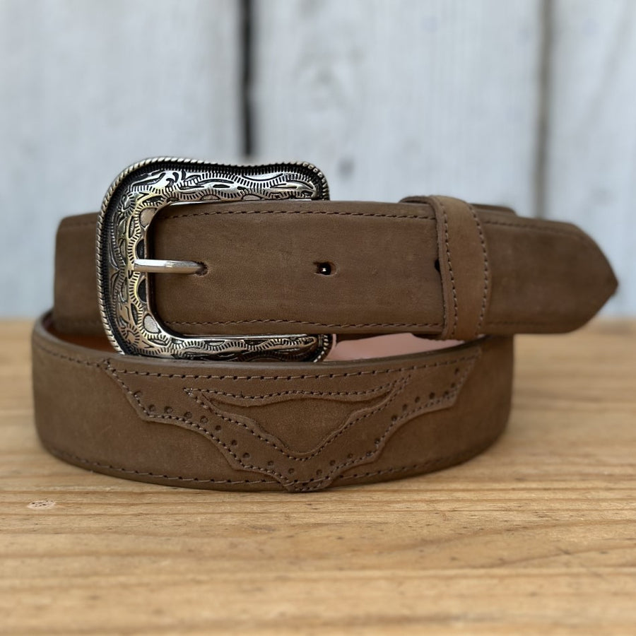 Cinturon DB-Torito Cafe - Cinturones Vaqueros para Hombre - Cinturones Vaqueros Mexicanos