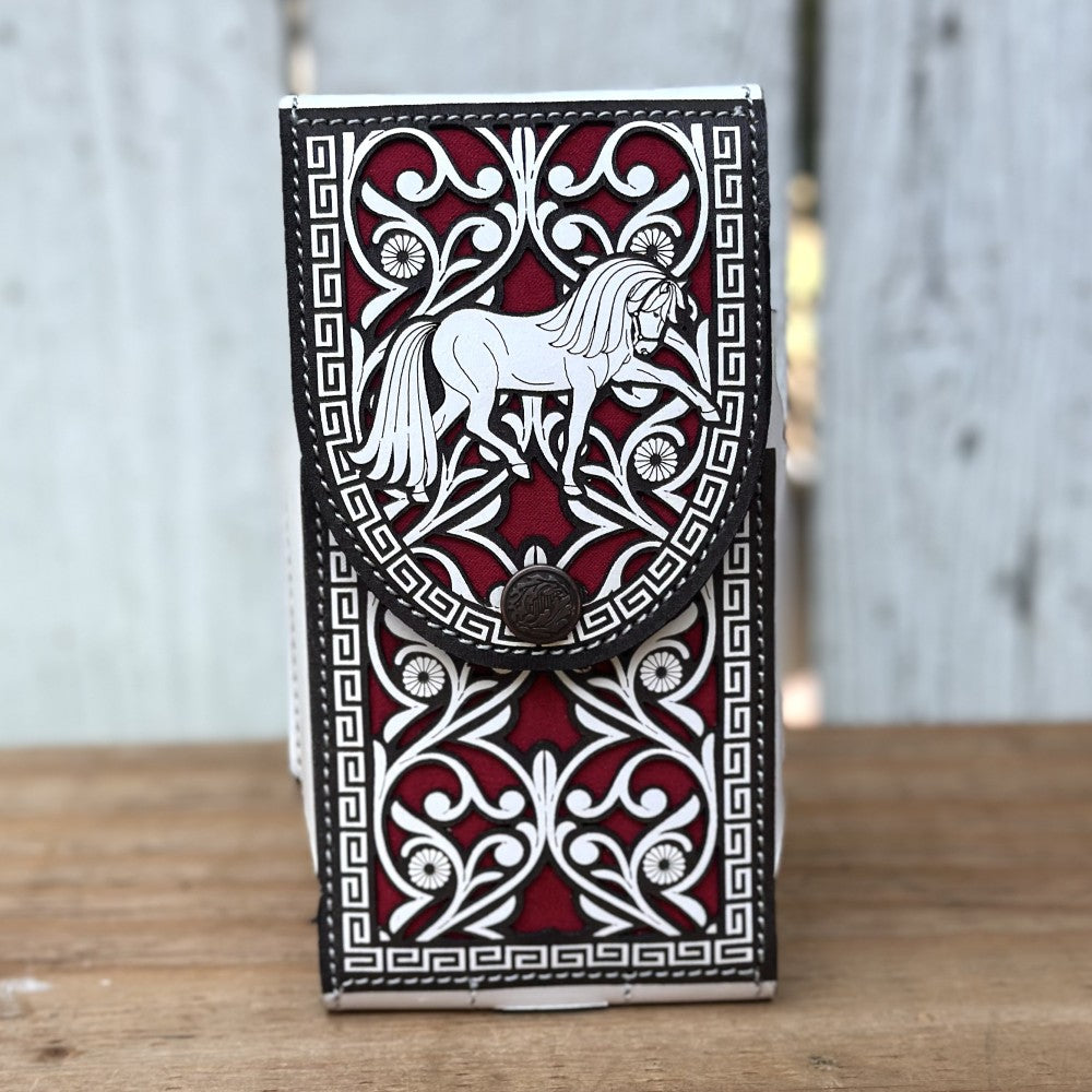 Funda Vaquera para Teléfono “Horses” de Piel Cortada a Láser