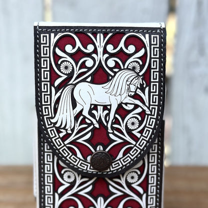 Funda Vaquera para Teléfono “Horses” de Piel Cortada a Láser (5)