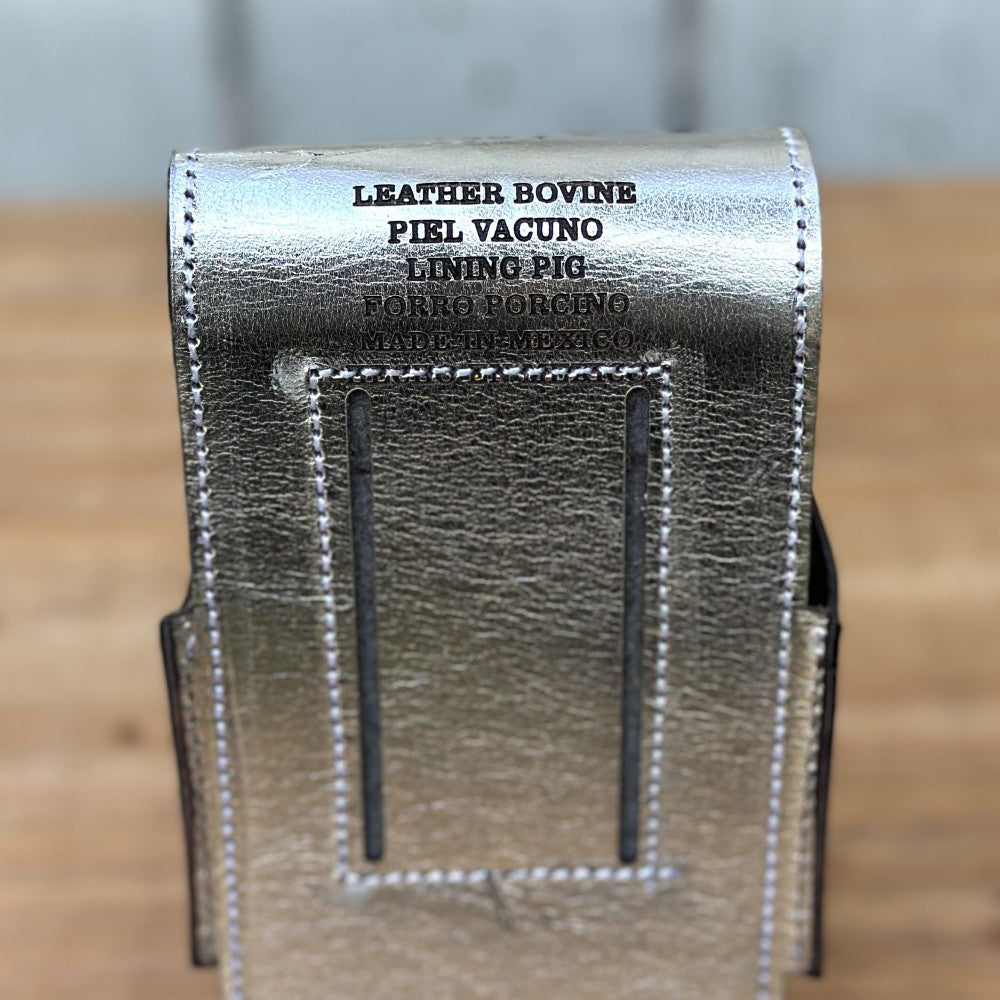 Cinturón Cortado a Láser "Virgen de Guadalupe" Plateado y Funda Vaquera Cortada a Láser (4)