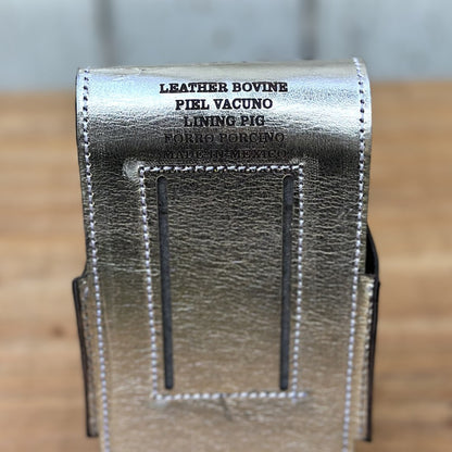 Cinturón Cortado a Láser "Virgen de Guadalupe" Plateado y Funda Vaquera Cortada a Láser (4)