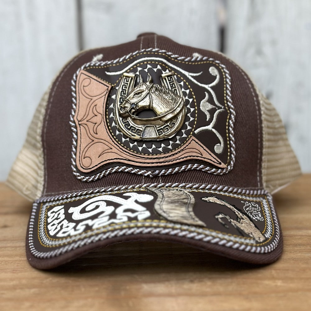 Gorra Vaquera " El Potro" Café - Gorras Artesanales Mexicanas