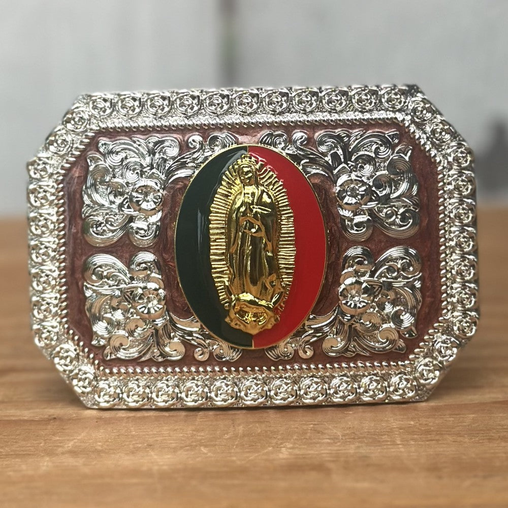 Hebilla Vaquera Rectangular con VIrgen de Guadalupe CB-02 - Hebillas Vaqueras para Hombre (5)
