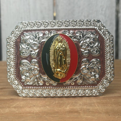 Hebilla Vaquera Rectangular con VIrgen de Guadalupe CB-02 - Hebillas Vaqueras para Hombre (3)