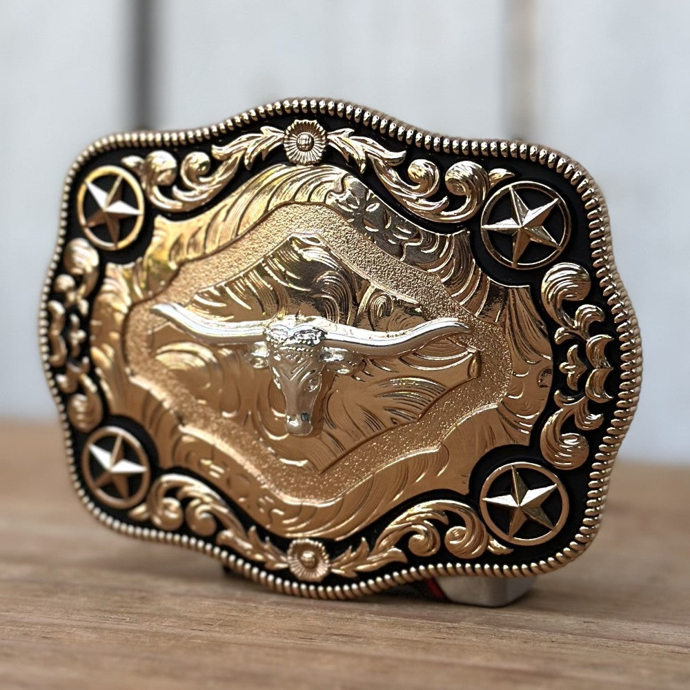 Hebilla Vaquera "Toro Plateado" - Hebillas Vaqueras para Hombre (2)