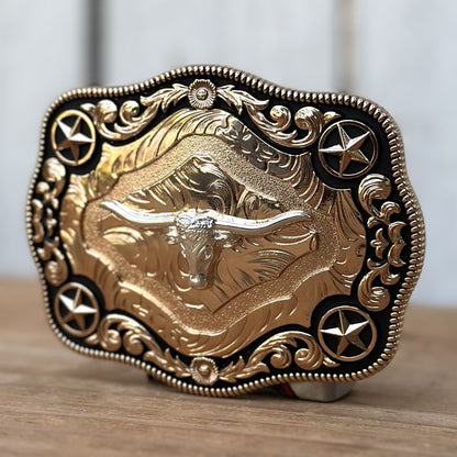 Hebilla Vaquera "Toro Plateado" - Hebillas Vaqueras para Hombre (2)