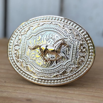Hebilla Vaquera "Caballo de Oro" - Hebillas Vaqueras para Hombre