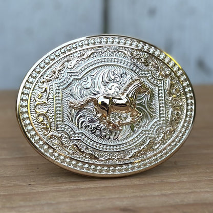 Hebilla Vaquera "Caballo de Oro" - Hebillas Vaqueras para Hombre