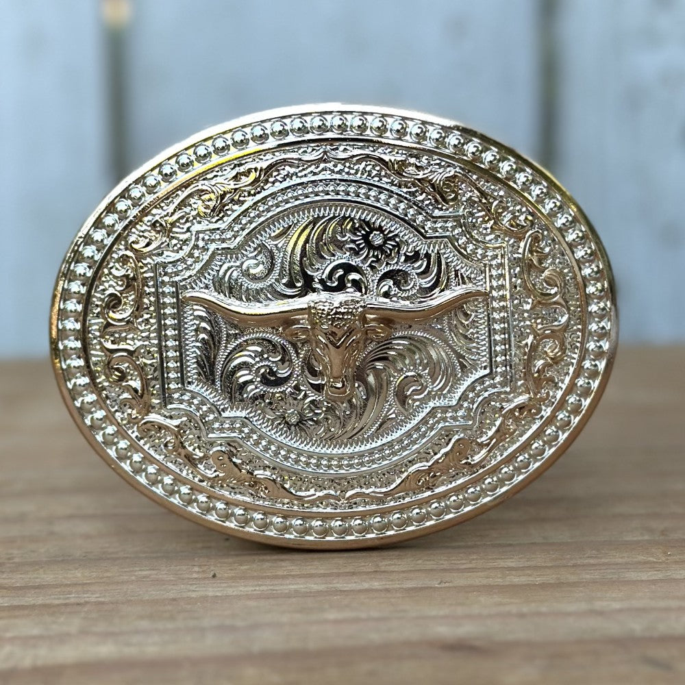 Hebilla Vaquera "Toro de Oro" - Hebillas Vaqueras para Hombre