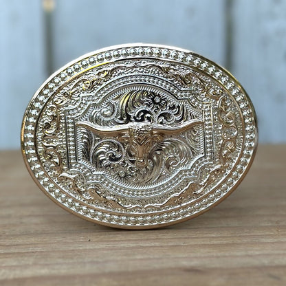 Hebilla Vaquera "Toro de Oro" - Hebillas Vaqueras para Hombre
