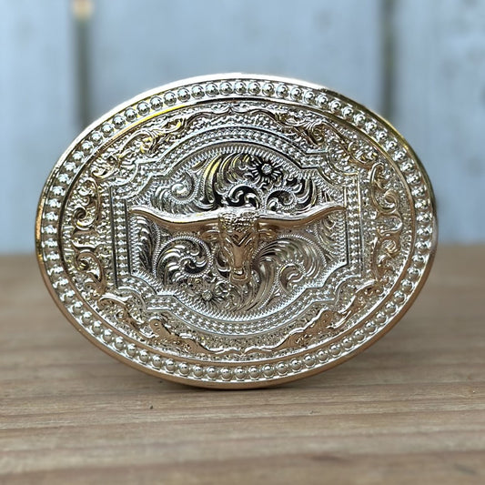 Hebilla Vaquera "Toro de Oro" - Hebillas Vaqueras para Hombre