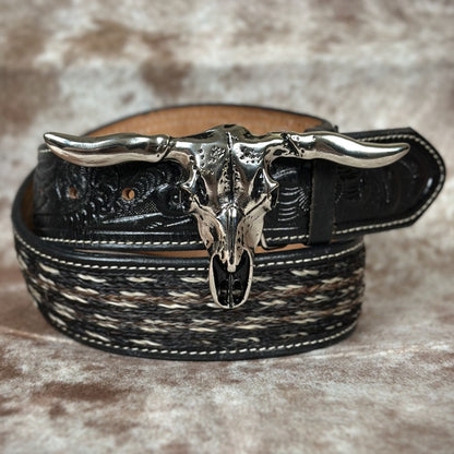Hebilla Vaquera “Silver Horn” en Forma de Calavera de Toro - Hebillas Vaqueras Mexicanas (2)