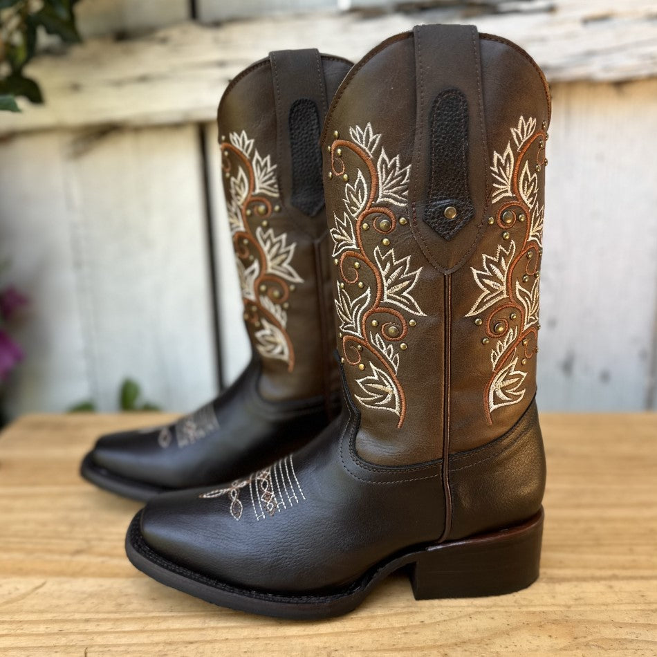 JB-1506 Brown - Western Boots for Women