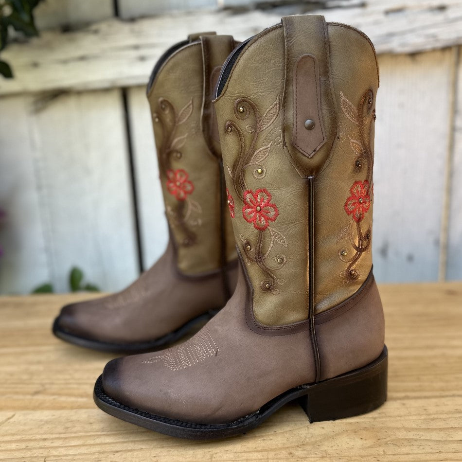 JB-1507 Brown - Western Boots for Women