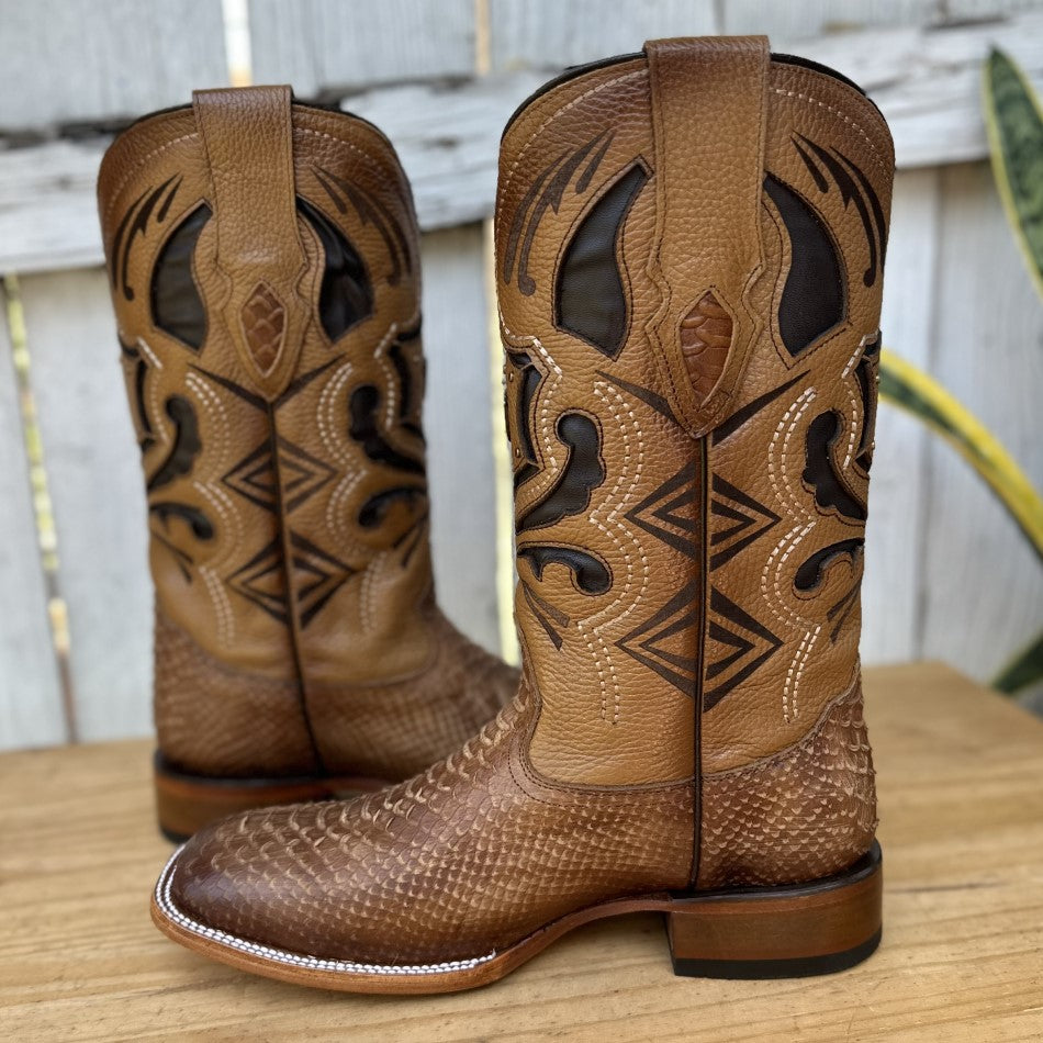 RC-Mamba Miel - Python Cowboy Boots for Men - Cowboy Boots – Bota Exótica