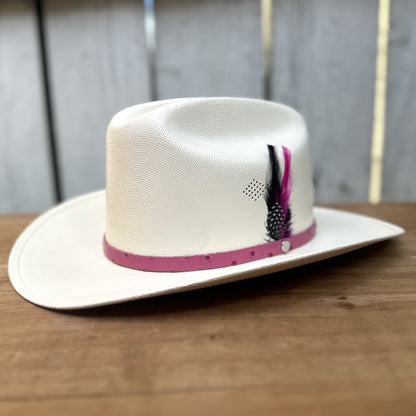Sombrero Vaquero Estilo Sinaloa con Toquilla Rosa para Bebé Niña