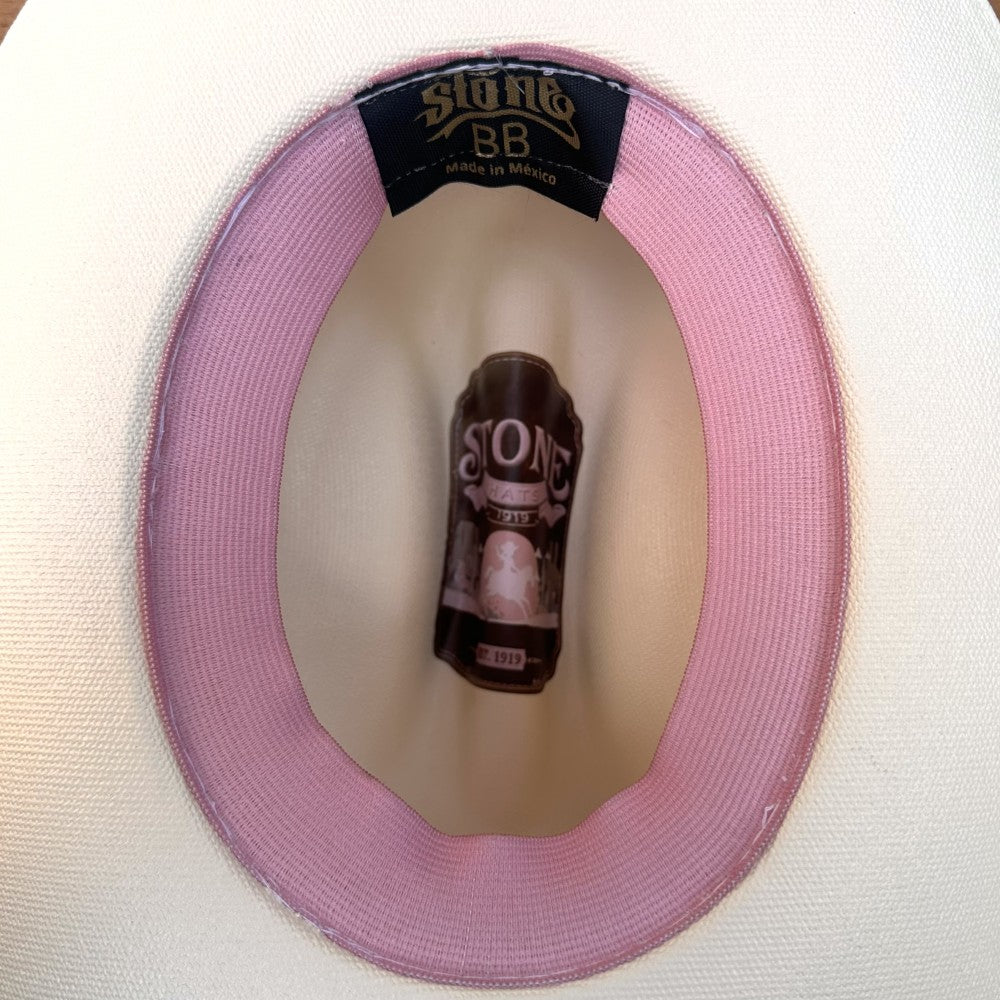 Sombrero Vaquero Estilo Sinaloa con Toquilla Rosa para Bebé Niña (2)