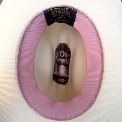 Sombrero Vaquero Estilo Sinaloa con Toquilla Rosa para Bebé Niña (2)