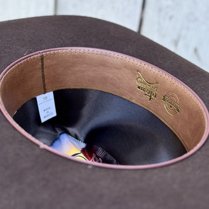 Texana Café 100X Chaparral Estilo SInaloa (Falda 3 1/2") de Stone Hats | Texana de Lana Cafe (4)