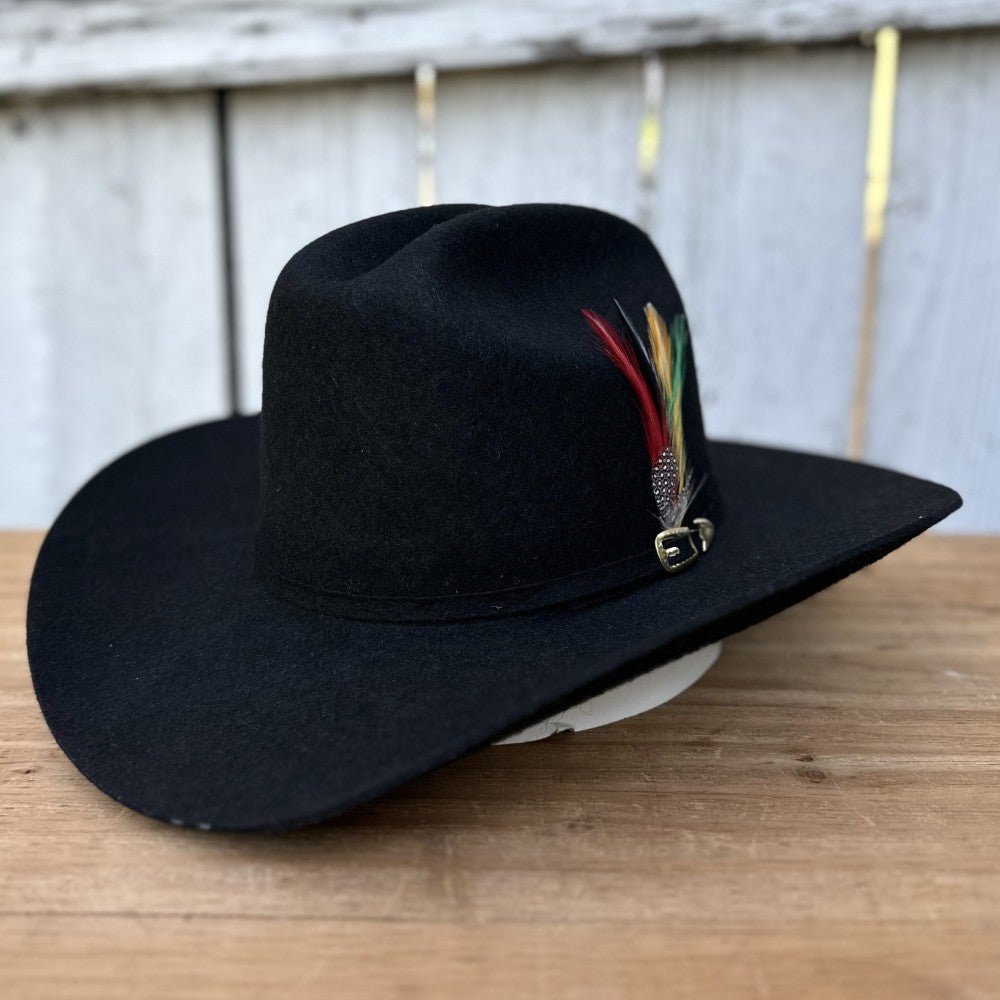 Texana Negra 100X Chaparral Estilo SInaloa (Falda 3 1/2") de Stone Hats (6)