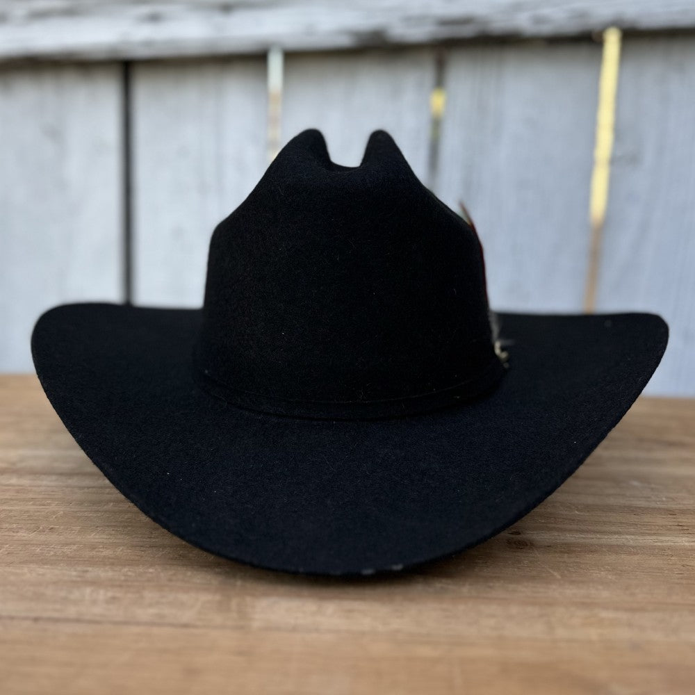 Texana Negra 100X Chaparral Estilo SInaloa (Falda 3 1/2") de Stone Hats (2)