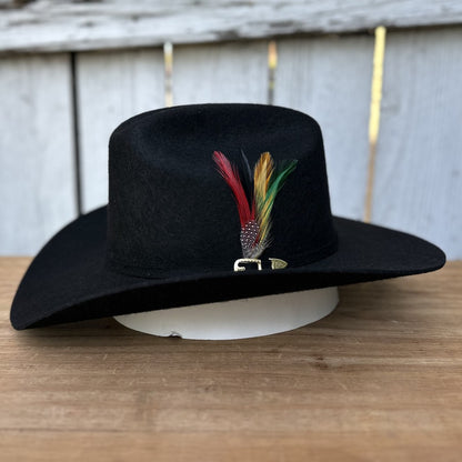 Texana Negra 100X Chaparral Estilo SInaloa (Falda 3 1/2") de Stone Hats (4)