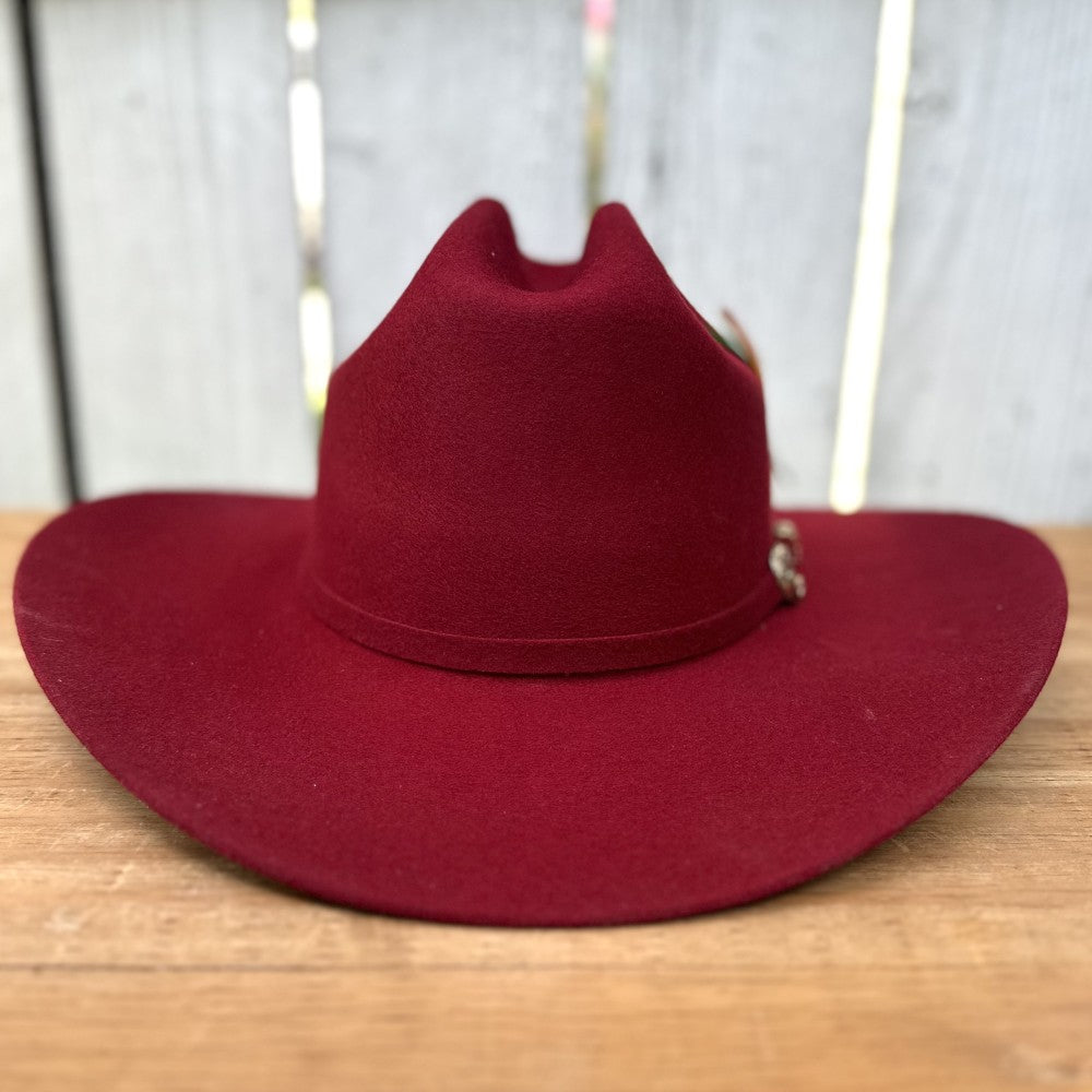 Texana 20X Chaparral Vino TInto Estilo SInaloa (Falda 3 1/2") de Tombstone Hats (7)
