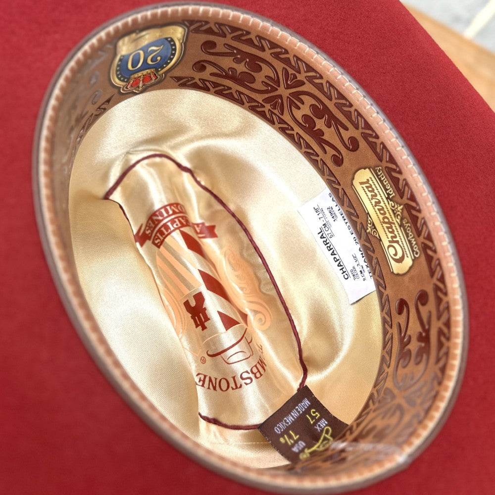 Texana 20X Chaparral Vino TInto Estilo SInaloa (Falda 3 1/2") de Tombstone Hats (5)
