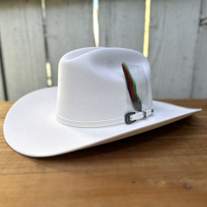 Texana 6X Chaparral Blanca Estilo SInaloa de Cuernos Chuecos