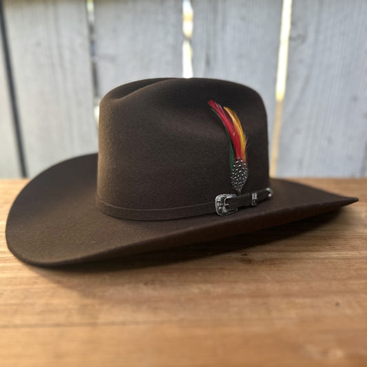 Texana 6X Chaparral Café Estilo SInaloa de Cuernos Chuecos