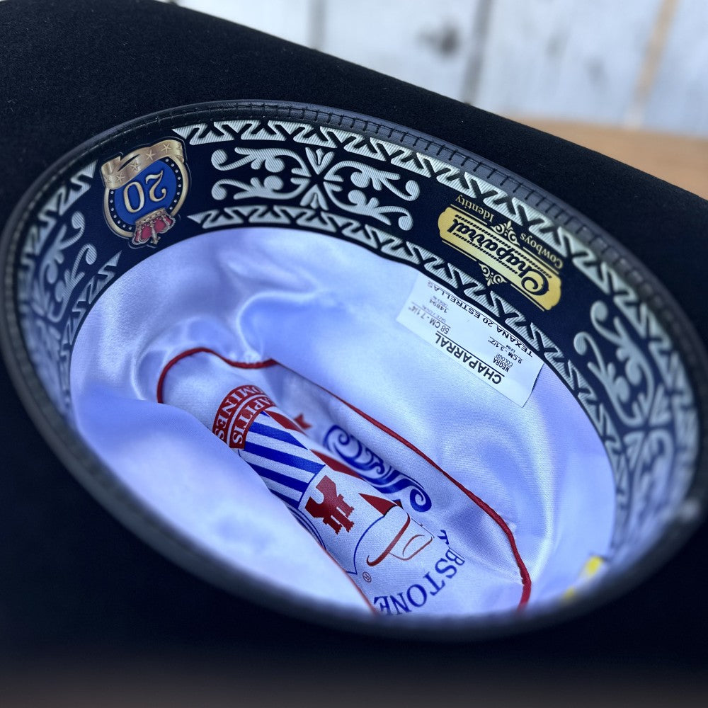 Texana 20X Chaparral Estilo SInaloa (Falda 3 1/2") de Tombstone Hats (6)
