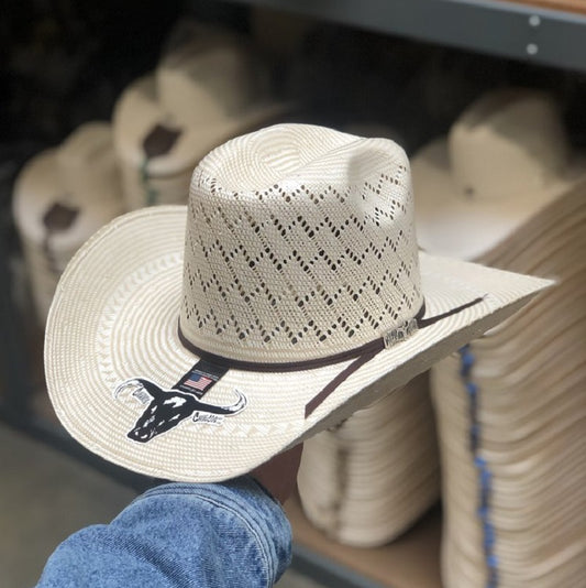 Cuernos Chuecos USA - Western Hats for Men / Sombreros Vaqueros para Hombre - 100X Quarter Horse Mountain Peak - Sombreros Vaqueros para Hombre