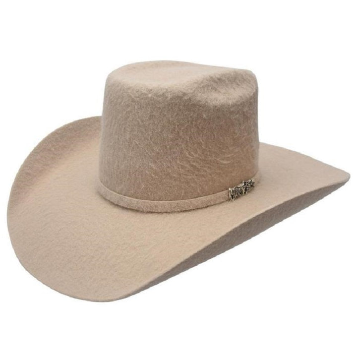 Cuernos Chuecos USA - Felt Cowboy Hats for Men / Texanas Para Hombre - 30X Vakera Grizzly Beige - Texanas Para Hombre