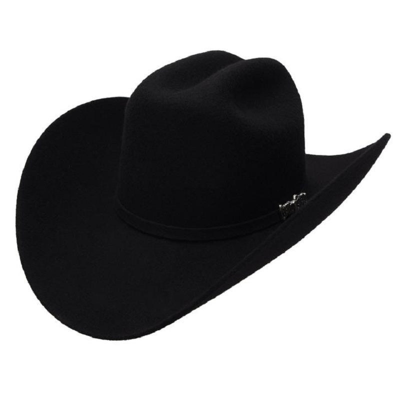Cuernos Chuecos USA - Felt Cowboy Hats for Men / Texanas Para Hombre - 3X Milano Black - Texanas para Hombre