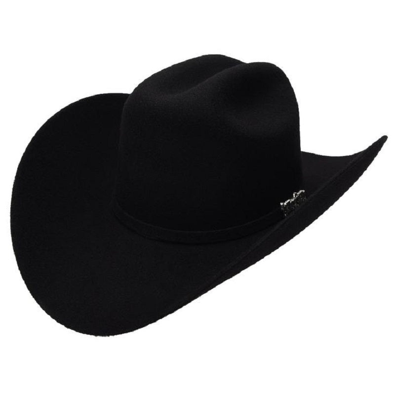 Cuernos Chuecos USA - Felt Cowboy Hats for Men / Texanas Para Hombre - 6X Milano Black - Texanas para Hombre