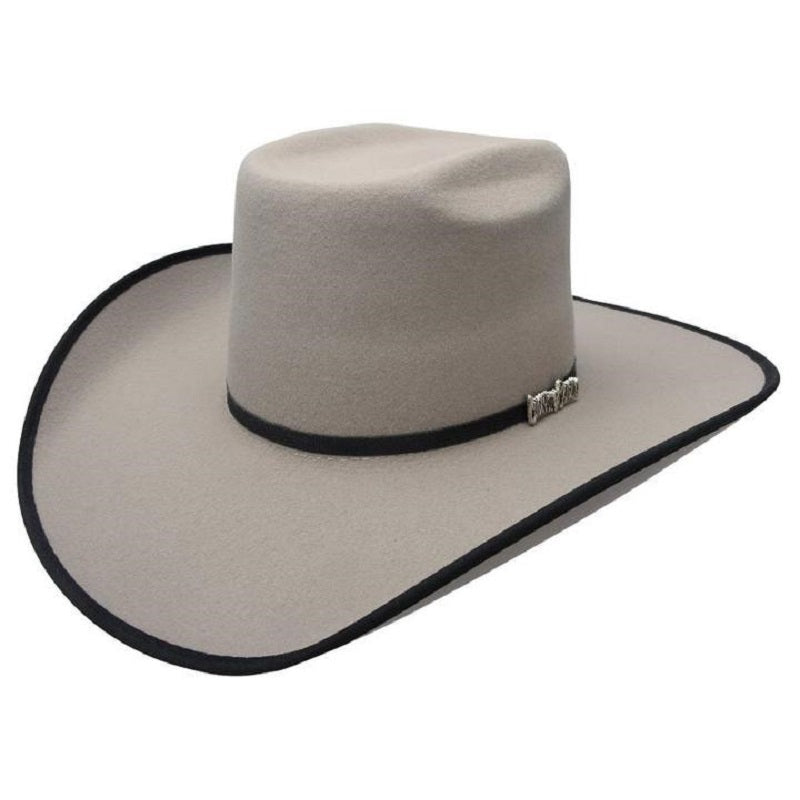 Cuernos Chuecos USA - Felt Cowboy Hats for Men / Texanas Para Hombre - 6X Vakera Gray with Brim - Texanas Para Hombre