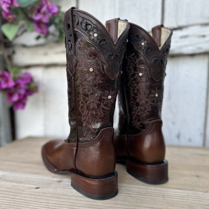 DA-2411 Brown - Western Boots for Women