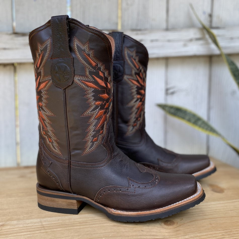 Vaquera Western Boot Vaquera Ariat Boots JB-519 Brown Cowboy