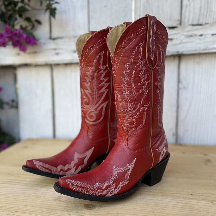 Red Hawk Ruby Rojo - Botas para Mujer - Bota Vaquera – Bota Exotica Western Wear - Amor Sales Store