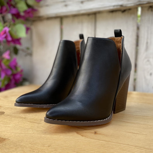 Botin con Tacon para Mujer - SL-01 Negro - Botines con Tacon - Botines para Mujer