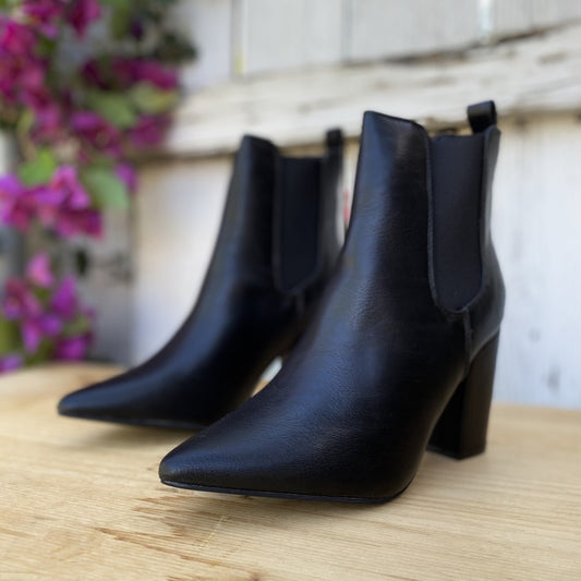 Botin con Tacon Negro - Display-2 Negro - Botin para Mujer con Tacon - Botines para Mujer