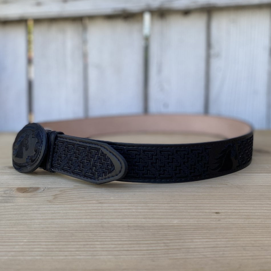 Cinturon Bordado color Negro para Hombre - Cinturon Vaquero Bordado Negro Hombre - CIntos Bordado mexicanos - Cinturones Bordados