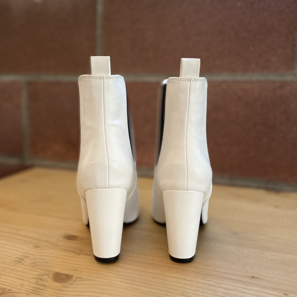 Display-2 White - Botas para Mujer con Tacon - Botas para Mujer - Botas con Tacon Mujer - Botas PU Mujer - Women Boots - Heel Boots