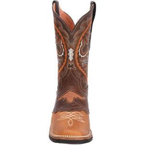 Joe Boots - JB-030- Tan with Brown/ Cafe con Tan - Rodeo Boots for Men / Botas de Rodeo Para Hombre- Exotic boots, western boots, rodeo boots, cowboy boots - botas exoticas, botas vaqueras, botas de rodeo