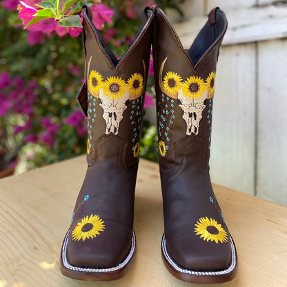 JB-1605 Chocolate Brown - Botas Vaqueras para Mujer - Cowgirl Boots