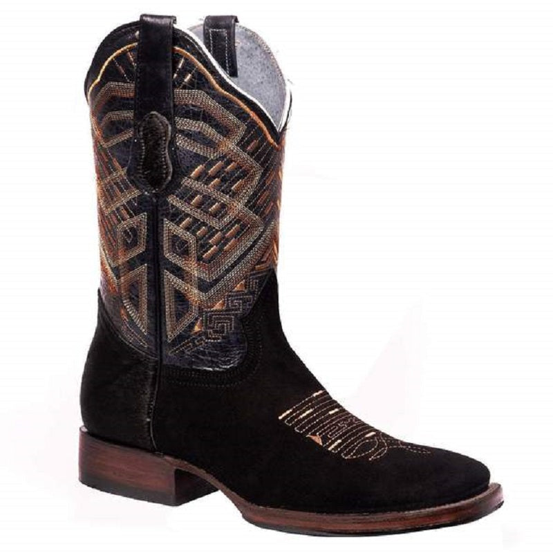 Joe Boots - JB-521 - Black/Negro - Rodeo Boots for Men / Botas de Rodeo Para Hombre - Exotic boots, western boots, rodeo boots, cowboy boots - botas exoticas, botas vaqueras, botas de rodeo