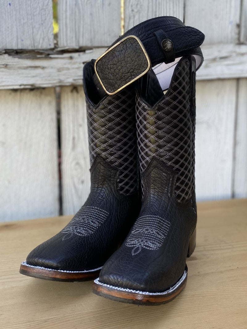 JB-540 Black - Rodeo Boot and Rodeo Belt for Men – Bota Exótica